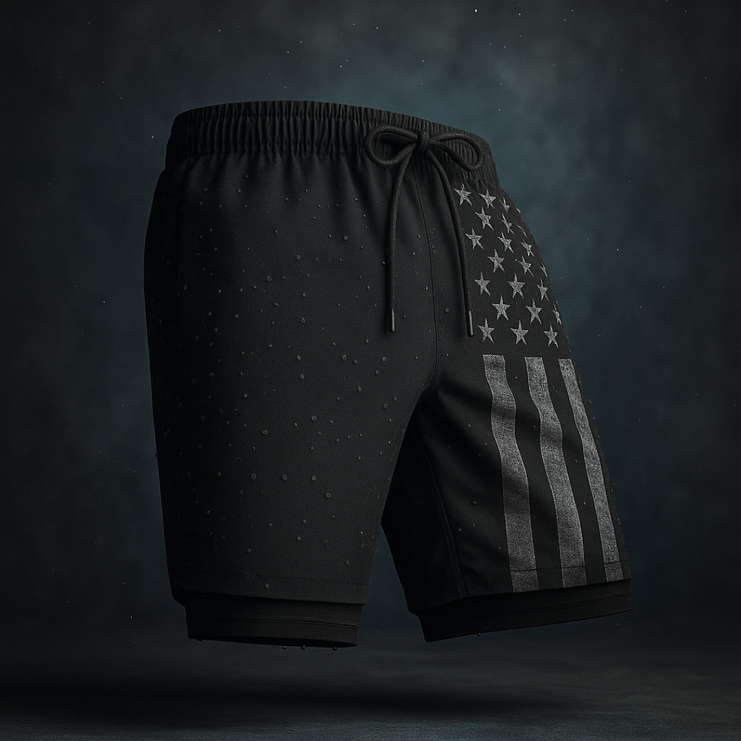 BoxHero USA Quick-Dry Swim Trunks with Built-In Liner