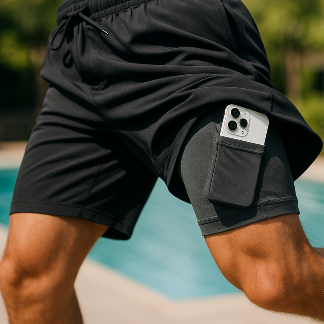 Boxhero 3-in-1 Quick-Dry Swim Trunks with Compression Liner