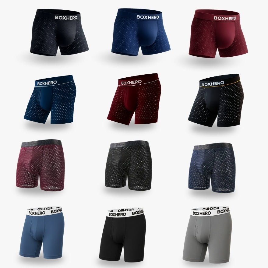 LIMITED: Boxhero Men's Mystery Boxer Brief 8-Pack Bundle