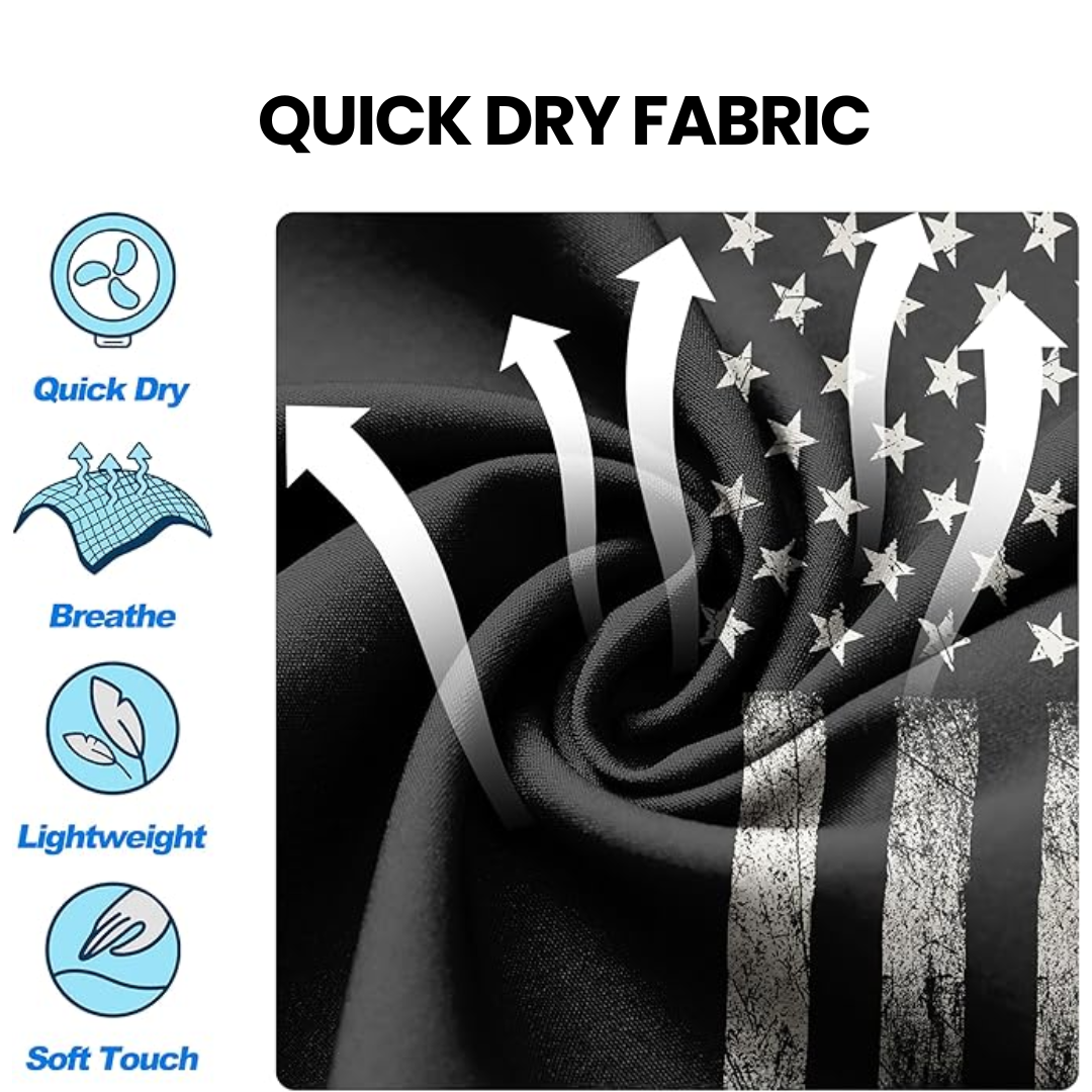 BoxHero USA Quick-Dry Swim Trunks with Built-In Liner