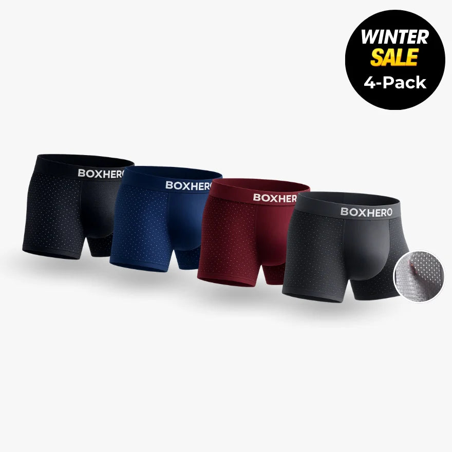 4-Pack - Premium Bamboo Fibre Boxer Shorts