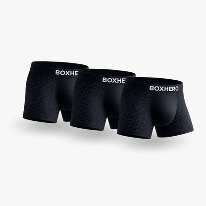 3-Pack Black - PREMIUM BAMBOO FIBRE BOXER SHORTS 1.0