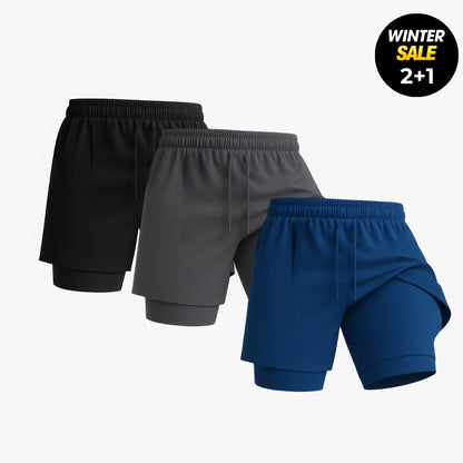 Boxhero 3-in-1 Quick-Dry Swim Trunks with Compression Liner